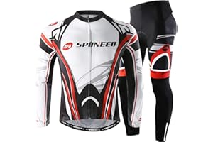 sponeed Men's Cycling Jersey Full Sleeve Riding Wear Long Sleeve T Shirts Pants