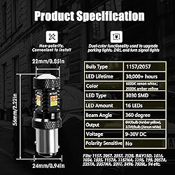 BRISHINE 1157 Switchback LED Bulbs Extremely Bright