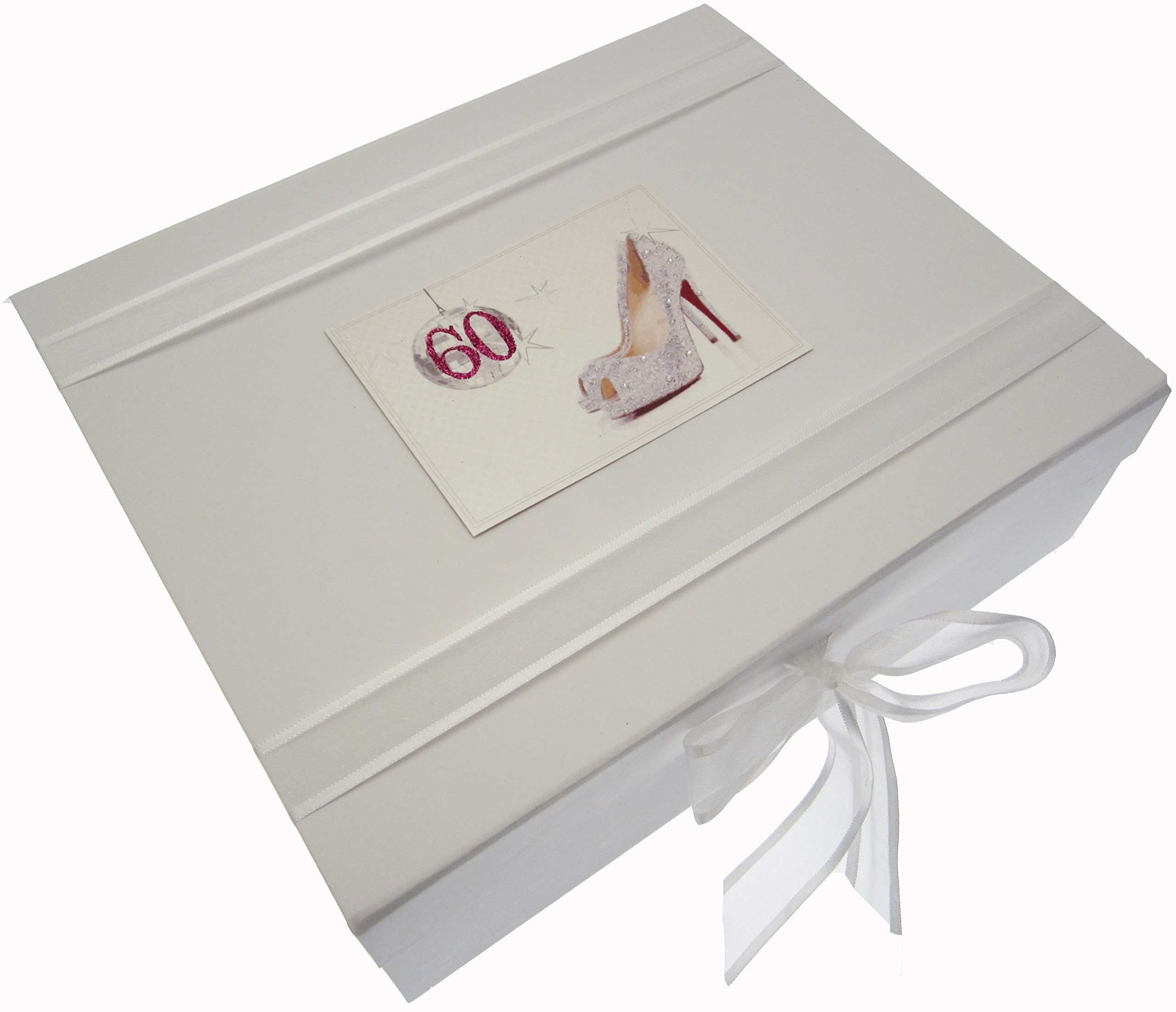 White Cotton Cards 60th Birthday Keepsake Box Glitter Ball and Shoes (Large)