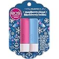 EOS Limited Edition Holiday Lip Balm, Raspberry Cloud & Blackberry Bellini, All-Day Moisture, Made for Sensitive Skin, 0.14 oz, 2-Pack, Clear