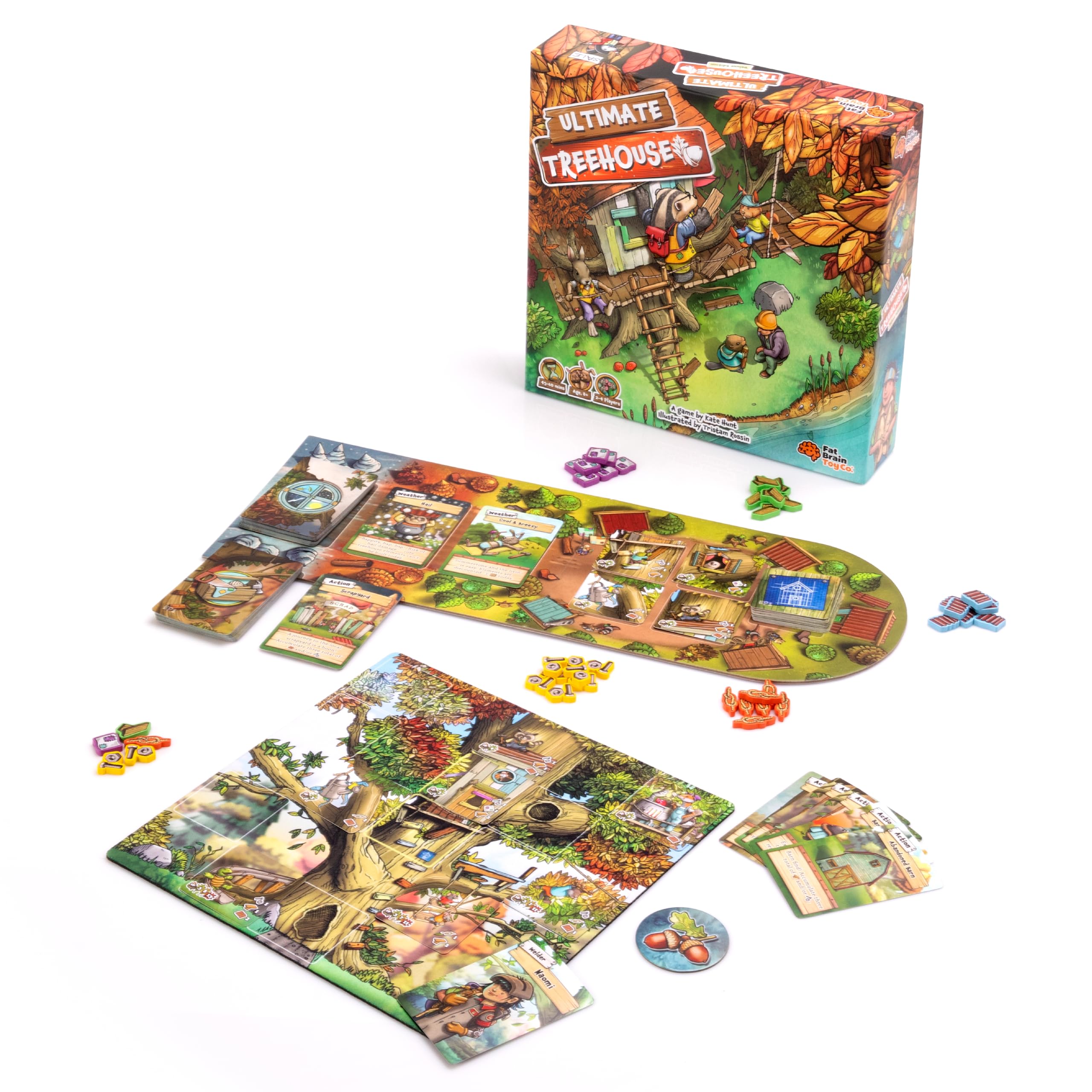 Ultimate Treehouse | Entry Level Resource Management Tile Game | Strategy Board Games for 8+ Year Olds | Family Games for 2 to 4 Players