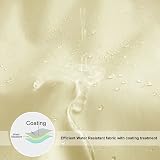 EurCross Beige Shower Curtain 180x180cm Mould Proof Washable Quick Dry view 3