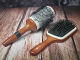 Head Jog 74 Ceramic Wooden Paddle Brush Detangler Hair Brush Long Thick Curly view 3