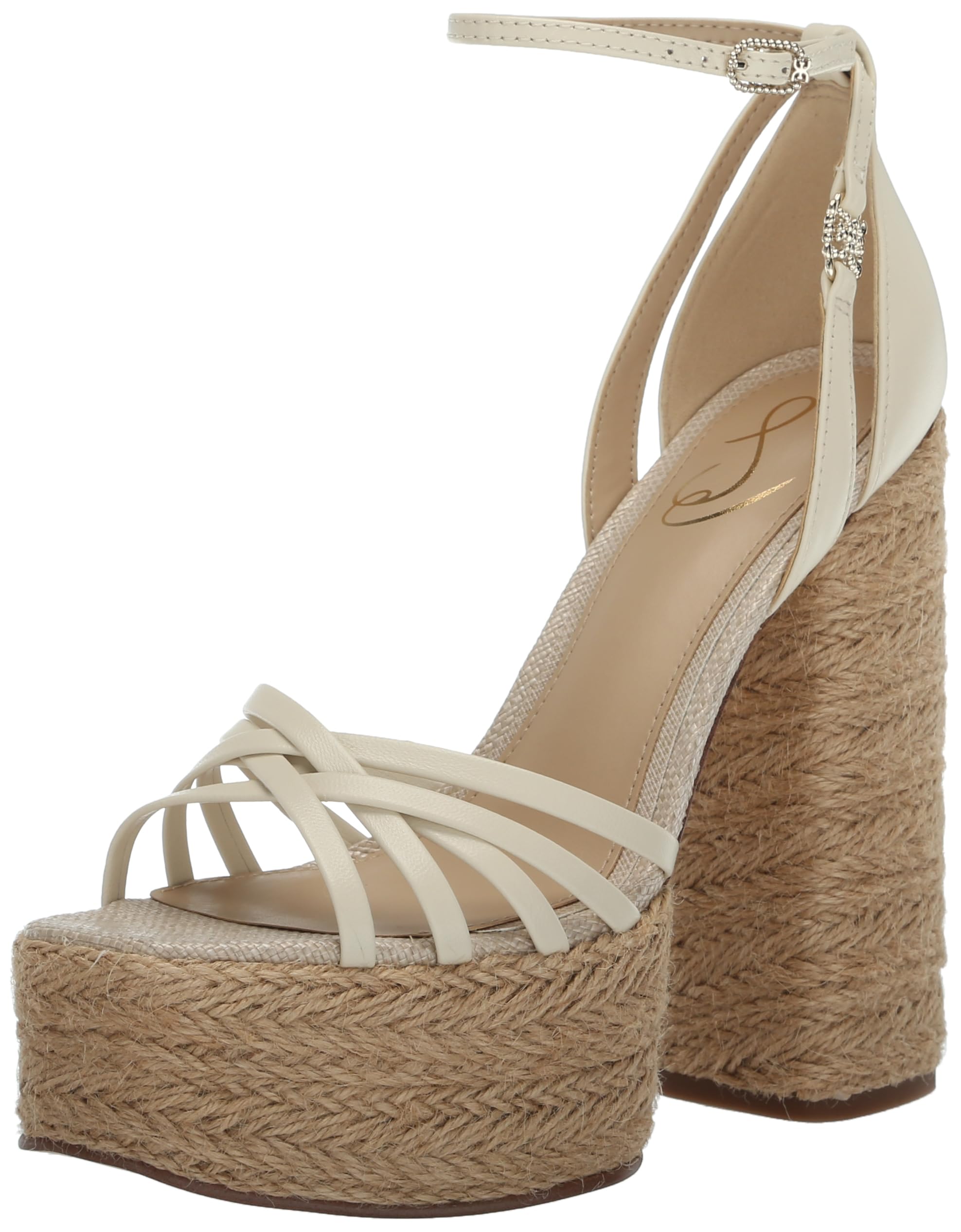 Sam Edelman Women’s Kade Heeled Sandal Modern Ivory 7 Medium