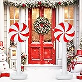 Simgoing 4 Pcs Christmas Inflatables Candy Outdoor Decorations 4 FT Christmas Candy Inflatable Column Blow up Decoration for Winter Xmas Lawn Yard Garden Home Decor(Red, White)