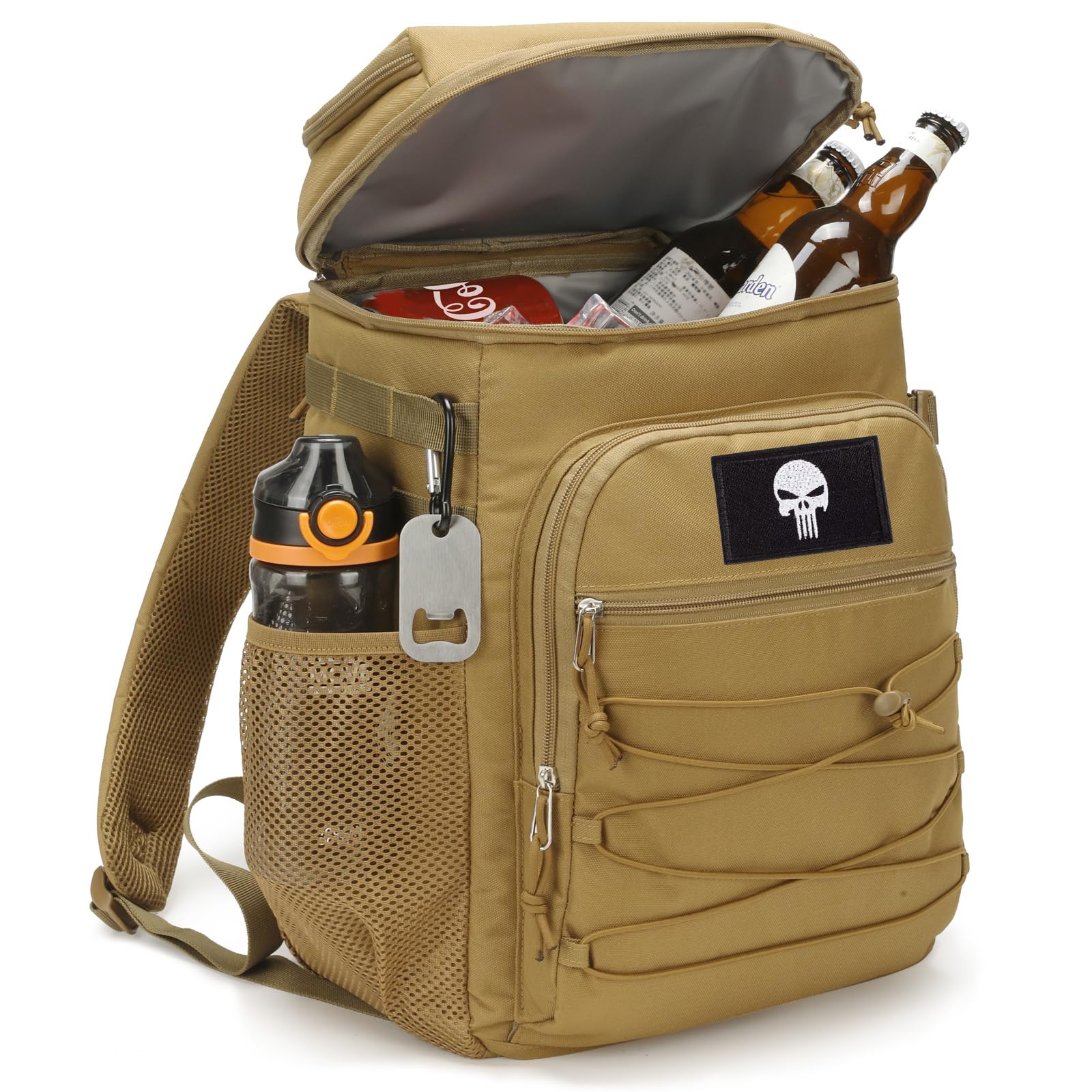 Taktischer Kühlrucksack – 25L Isolierter Rucksack, Auslaufsicher & Robust – Großer Lunch-Rucksack, Wasserdichter Eisrucksack für Männer, Frauen, Arbeit, Tagesausflüge, Camping, Strand & Wandern