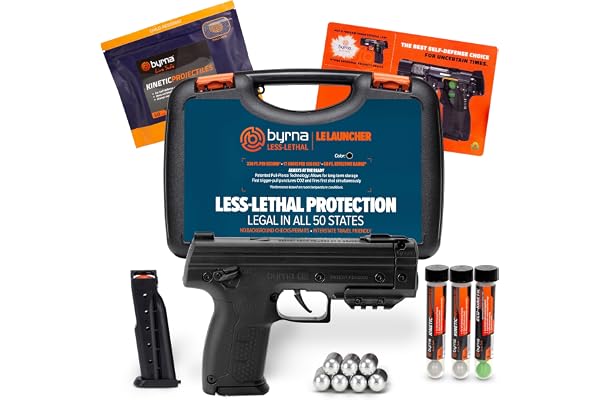 Byrna LE Kinetic Ultimate Bundle less-lethal launcher with CO2, projectiles and magazines