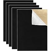 LCEAI 5PCS Self Adhesive Felt Sheet - Black Felt Sheets with Adhesive Backing for Drawer/Jewelry Box Liner (9" x 11")