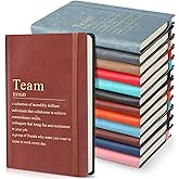 Moinchore Team Appreciation Gifts Bulk Leather Inspirational Notebooks A6 Employee Journal Team Notepads Inspirational Gifts for Group Coworkers Staff Worker Nurse (Colorful Rainbow,24 Pack)