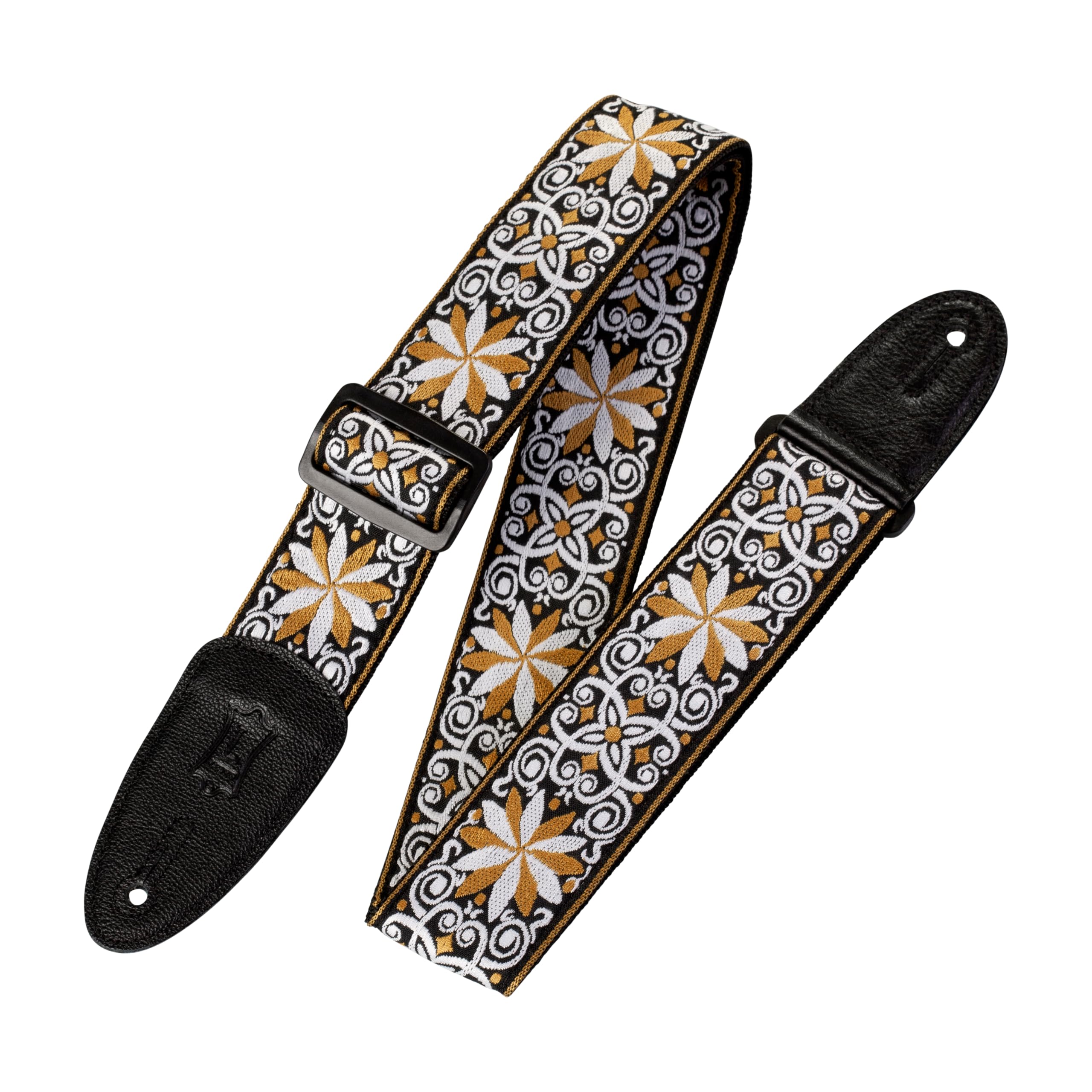 Levy's M8HT-13 2 inch Style 13 60's Style Hootenanny Jacquard Weave Guitar Straps with Leather Back