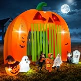Kalolary 12FT Halloween Inflatables Archway Pumpkin Haunted House | Giant Pumpkin Arch Inflatable Scary Pumpkin Ghost Blow Up Halloween Outdoor Yard Decoration for Party Lawn Garden Decors