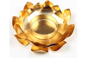 CHERKRAFT Diwali Diya Decorative T-Light Holder with Dimoands Diwali Decoration Door Step Lamp (Design 6)