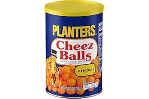 PLANTERS Blue Original Cheez Balls Cheese Flavored Snacks, 2.75 oz Canister (Pack of 6)