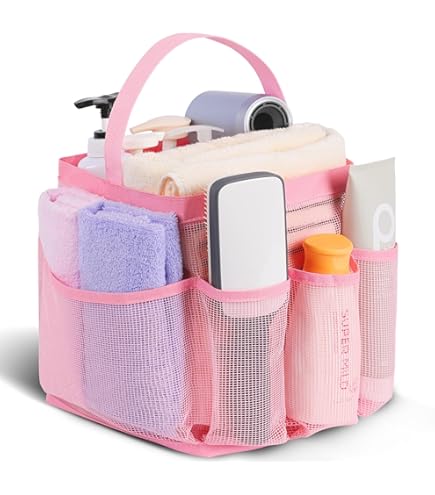 Organizador De Ducha De Malla Portátil Con Cordón, Artículos Esenciales Para Dormitorios De Estudiantes Universitarios, Niños Y Niñas, Bolsa De Ducha Más Grande Para Acampar, Nadar, Gimnasio, Viajar, | En Línea