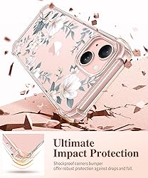 GVIEWIN for iPhone 15 Case, [5 in 1] with 2X Screen