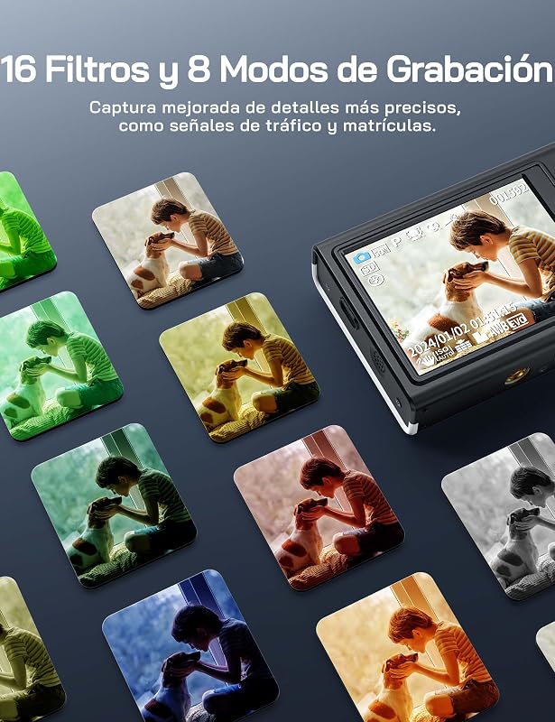 Cámara Digital Portátil Compacta, cámara Infantil 4K para fotografía, Cámara de Fotos de 56 MP, con Zoom de 16X, Recargable Cámara para Niños, Principiantes, Adulto