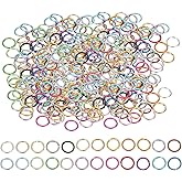 PATIKIL Open Jump Rings, 2400 Pcs 8mm Round Ring Charm Loops Connector for Jewelry Making Supplies DIY Craft Keychains Necklaces Earrings, 24 Colors