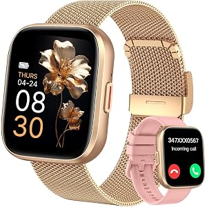 taopodo Smart Watches for Women, 1.91" HD Fitness Tracker (Answer/Make Calls), IP68 Waterproof, 120+ Sport Modes with Heart R