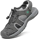 Dannto Women's Sport Sandals Close Toe Mesh Hiking Outdoor Athletic Casual Walking Sandals Water Shoes