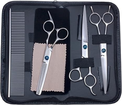 Amazon Co Jp Kingstar ペット トリミング ハサミ シザー セニング 毛カット 犬 猫 美容 トリマー用 イヌ ネコ はさみ ペット用品