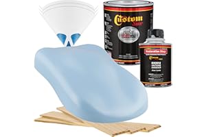 Custom Shop - Baby Blue - Hot Rod Flatz Flat Matte Satin Urethane Auto Paint - Complete Quart Paint Kit - Professional Low Sheen Automotive, Car Truck Coating, 4:1 Mix Ratio