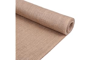 Butarfe Burlap Fabric Roll, 12”x30 Feet Natural Burlap Garden Fabric Premium Jute Liner Multipurpose Jute Fiber Material for Plants & Tree Covering Wedding Table Runners Home Party Decor Christmas