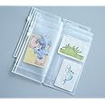 Funcoo Set of 4 Zipper Pocket Refill Pack Plastic Clear Inserts Pouch for Standard Size Travelers Notebook (Personal Size)