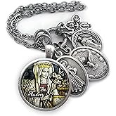 St. Audrey Necklace, Keychain or Clip, Confirmation Patron Saint Gift, Catholic Jewelry