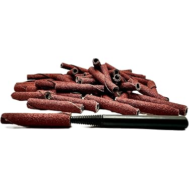 Black Hawk 1/4" X 1-1/2" Aluminum Oxide Abrasive Cartridge Rolls (50 Pack) - Straight