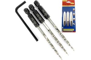 FTG USA Replacement Tapered Countersink Drill Bit Set 3 Pc (#4) 7/64"