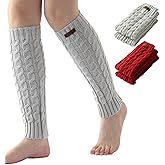 Brook + Bay Women's Leg Warmers - Legwarmers - Ballet Leg Warmers Women - Ankle Warmer - Cable Knit Legwarmer - Keep Your Calves Warm in Winter - Knitted Calf Warmer for Women Men