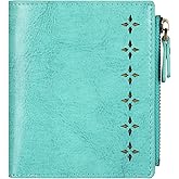 Lavemi Ultra Thin Small Compact Leather Womens Girls Wallets RFID Blocking Credit Card Holder for Women