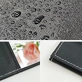 OWLKELA Portable Folding Mirror 25x18cm Black PU Leather Travel Vanity view 5