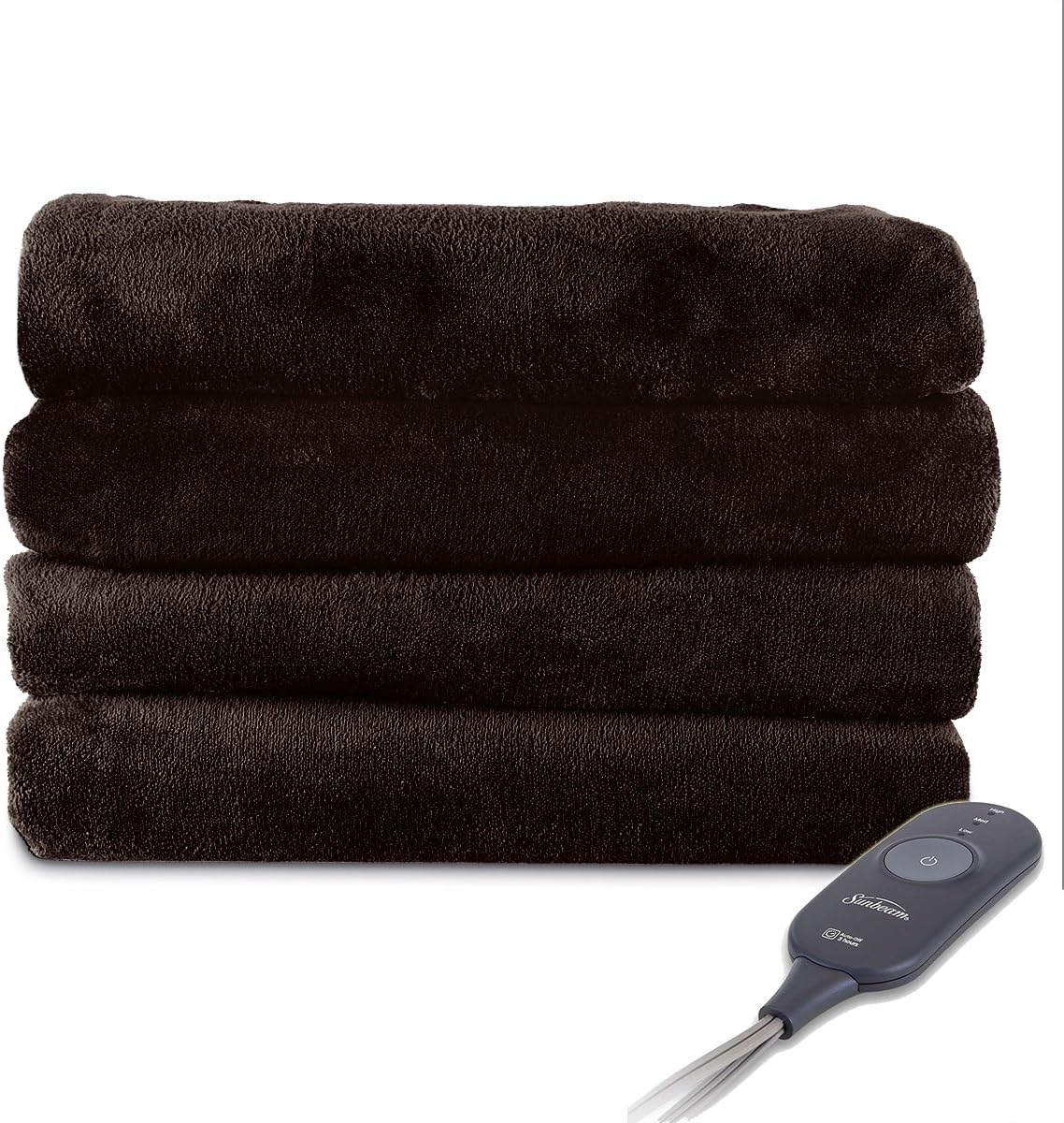 Sunbeam Microplush Electric Heated Warming Throw Blanket