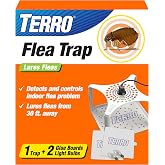 TERRO Indoor Electric Flea Trap and Killer, Refillable Plug in Bug Trap | SuperGrabber Glue Boards for Pest Control, Attracts Fleas from up to 30 Feet Away