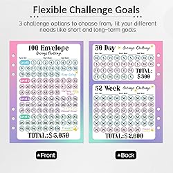 Sooez 100 Envelope Money Saving Challenge Book with