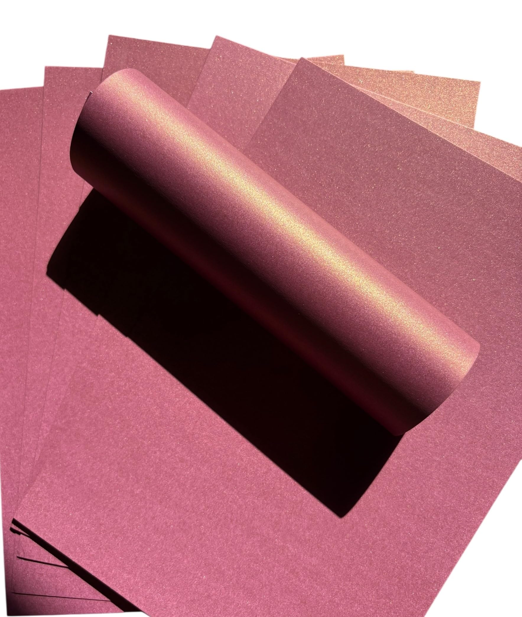 Syntego 10 Sheets Violet A4 Card with Gold Pearlescent Shimmer Decorative One Sided 300gsm