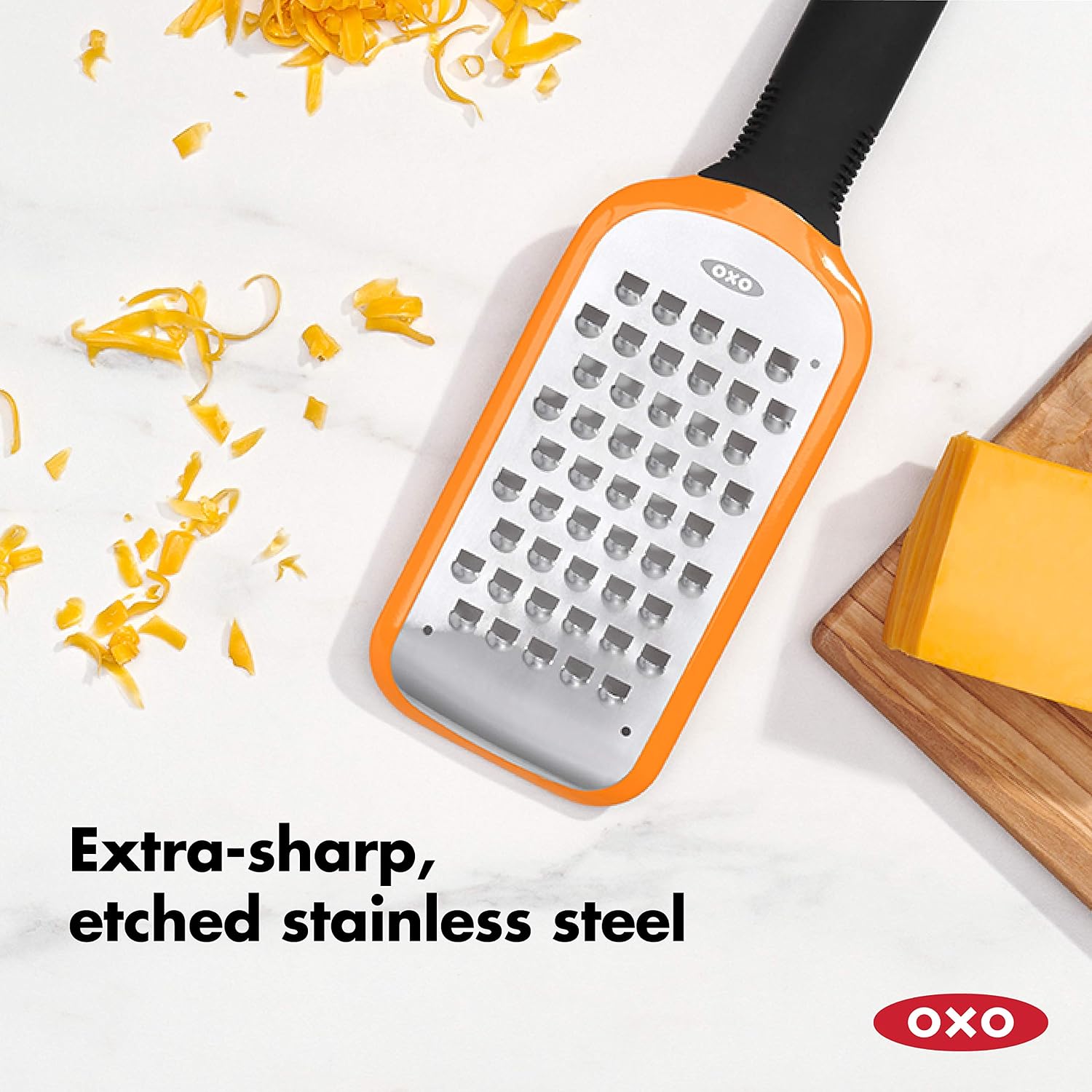 OXO Good Grips Etched Coarse Grater, Orange - Image 5