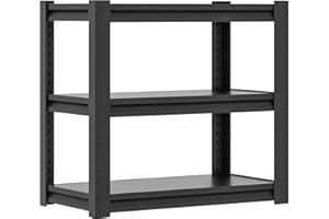 OPTYMIRA Garage Shelving Units and Storage,31.5"X34"X18" Deep Heavy Duty Metal Shelves Adjustable 3-Tier Shelves, 1200lbs Garage Storage Shelves,Shelving Rack Industrial Shelving Tool Shelf For Basement Metro