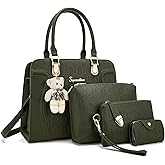 Women's Fashion Handbags Tote Bags Shoulder Bag Top Handle Satchel Purse Set 4pcs
