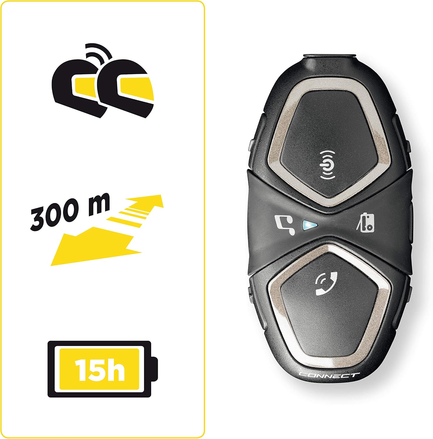 Interphone INTERPHOCONNECTTP Motorcycle Bluetooth Headset intercom, Black, Duoble Unit Pack, Pre-Paired - Image 4