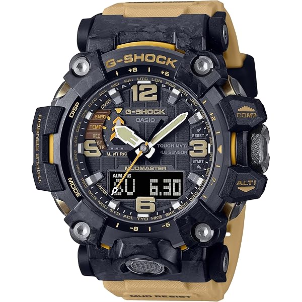 Casio G-Shock Mud Master Digital Masculino, Preto, correia