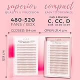 LLBA LashFolio Promade Fans Volume Eyelashes 5-10D C CC D 0.03-0.07mm 8-15mm view 5