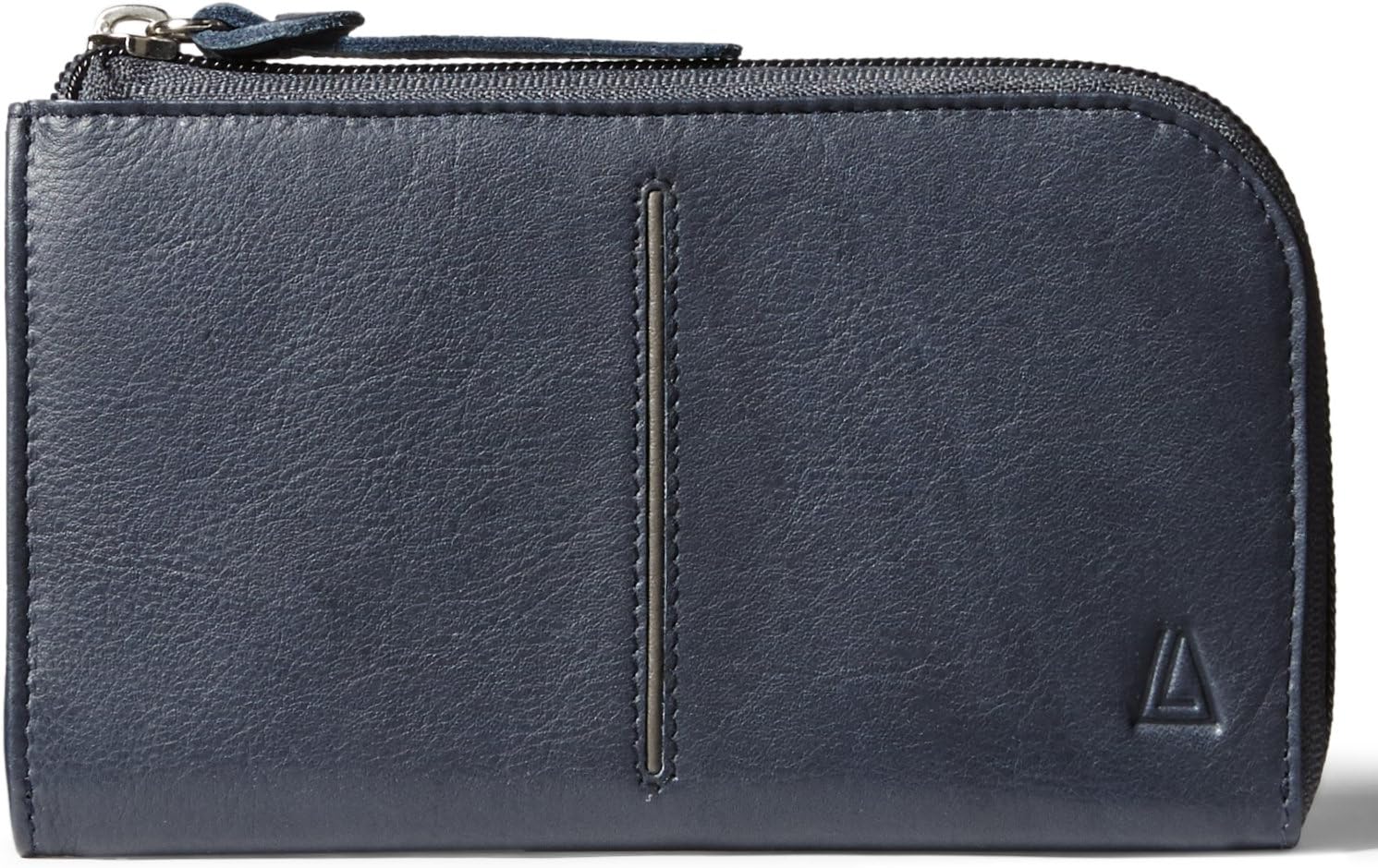 Leather Architect Men's 100% Leather RFID Blocking Half Zip Wallet