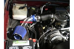 AIRX RACING Performance Air Intake Filter System For 1996 1997 1998 1999 2000 C1500 C2500 C3500 Suburban With 5.0L 5.7L V8 Engine (Blue Filter & Accessories)