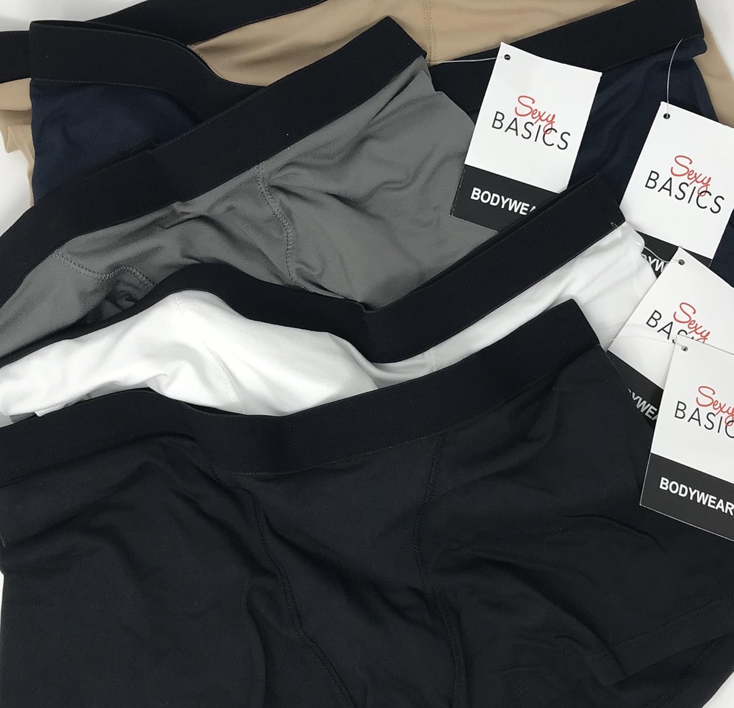 Sexy Basics Women's 6 Pack Modern Active Buttery Soft Boy Short Boxer Brief Panties at  Women’s Clothing store