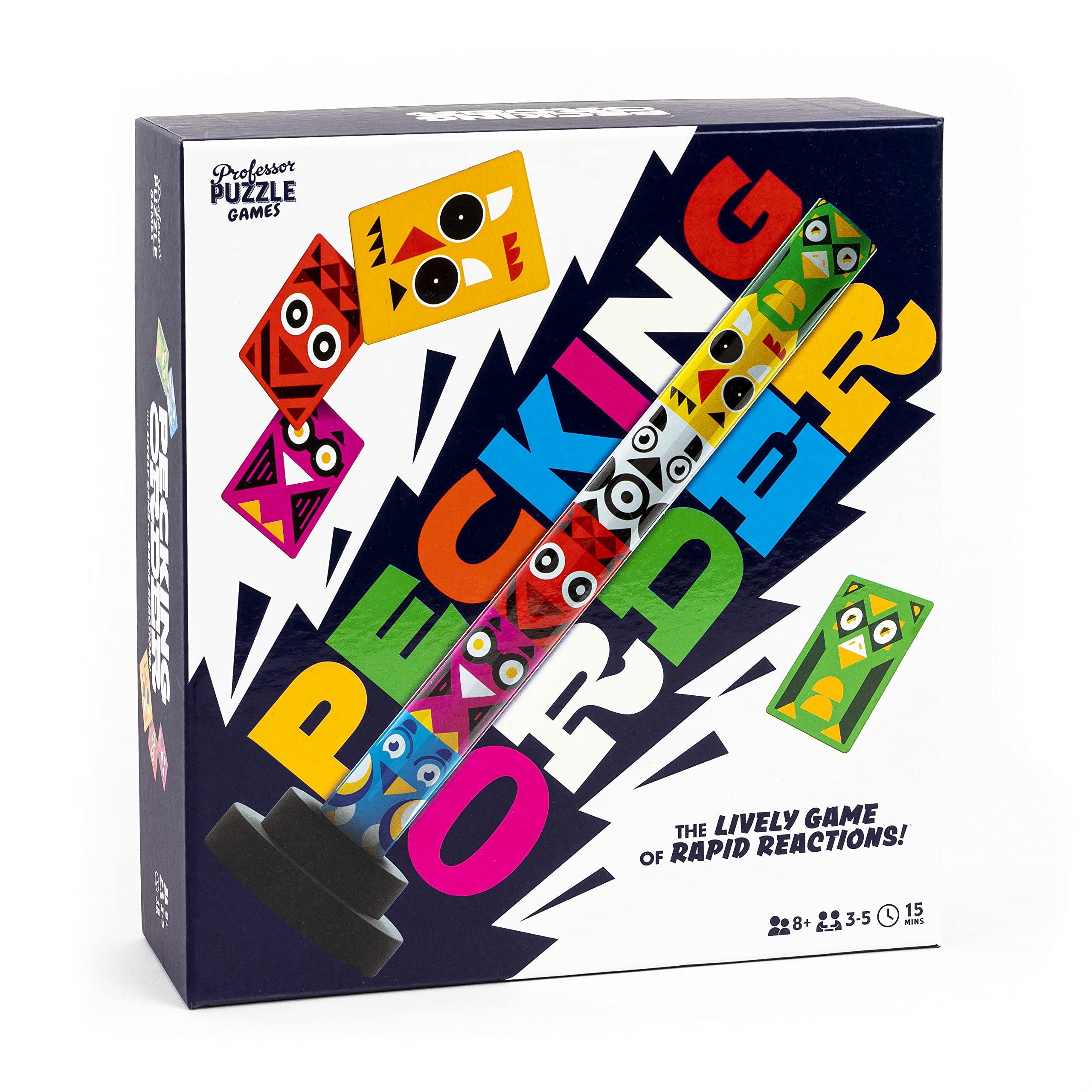 Professor Puzzle | Pecking Order | Card Game | Ages 8+ | 3-5 Players,Yellow