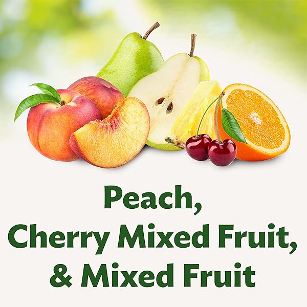 DEL MONTE, FRUIT CUP SNACKS, DICED PEACHES CHERRY MIXED FRUIT MIXED FRUIT, FAMILY PACK, 12 COUNT