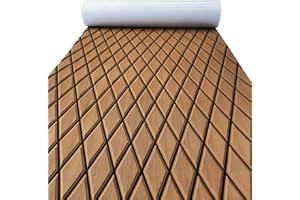 KXKZREN EVA Foam Boat Flooring Decking Sheet 6mm Thick Diamond Anti-Slip Marine Flooring Mat Self Adhesive Deck Pad for Bass Boat Yacht Motorboat RV Cooler Tops, 74.8"x27.6" / 93.8"x43.9"