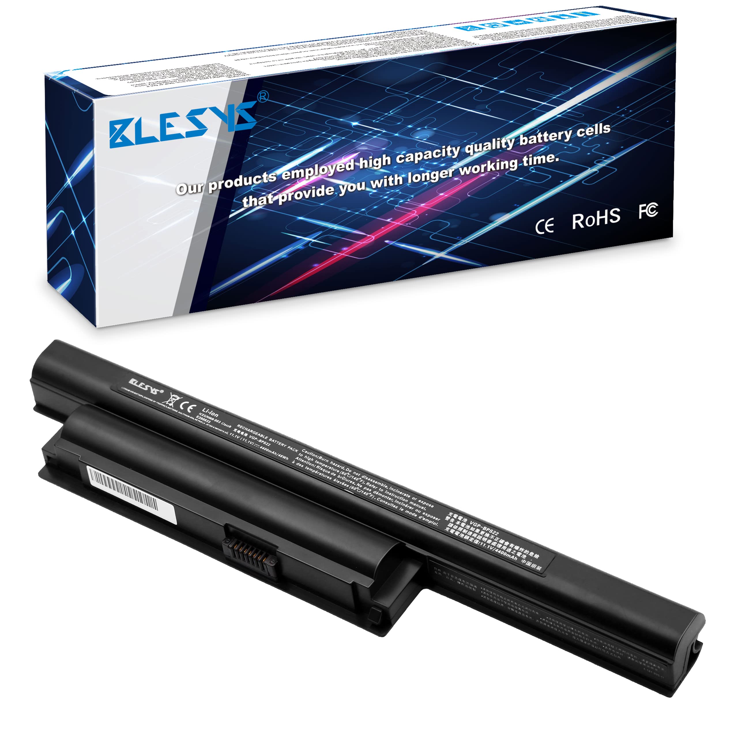 BLESYS BPS22 Laptop Battery for Sony Vaio pcg-71211m pcg-71212m pcg-71213m pcg-71211t pcg-71211v pcg-71211w pcg-71212l pcg-71211l pcg-71213l pcg-71215l pcg-71216l pcg-71217l pcg-71218l